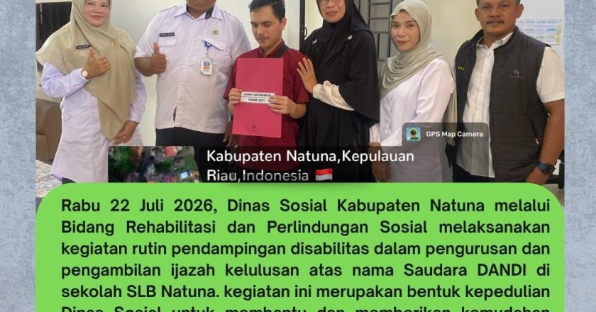 Pendampingan Penyandang Disabilitas Dalam Pengurusan dan Pengambilan Ijazah di Sekolah SLB Natuna