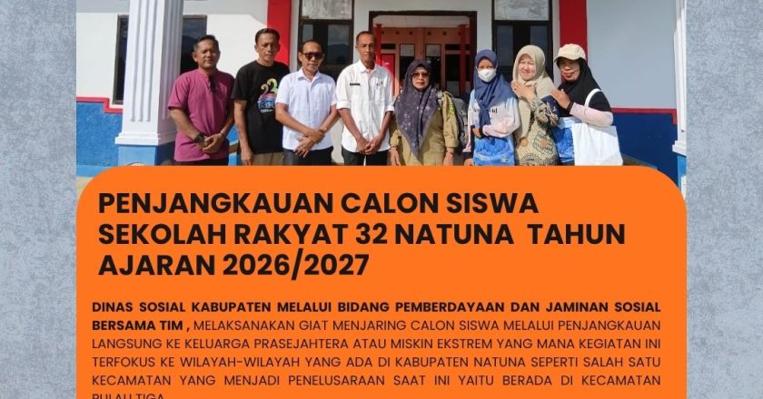 PENJANGKAUAN CALON SISWA SEKOLAH RAKYAT 32 NATUNA TA 2026/2027 DI KECAMATAN PULAU TIGA